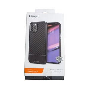 A1-O Spigen Core Armor Series Case for iPhone 12/‎ 12 Pro - Matte Black
